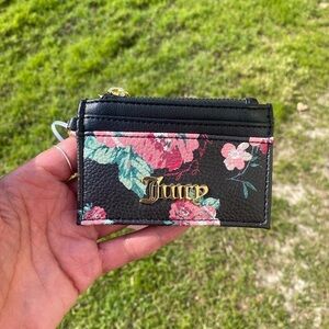 Juicy Couture black/pink card holder, NWT​​